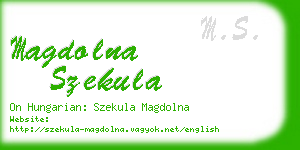 magdolna szekula business card